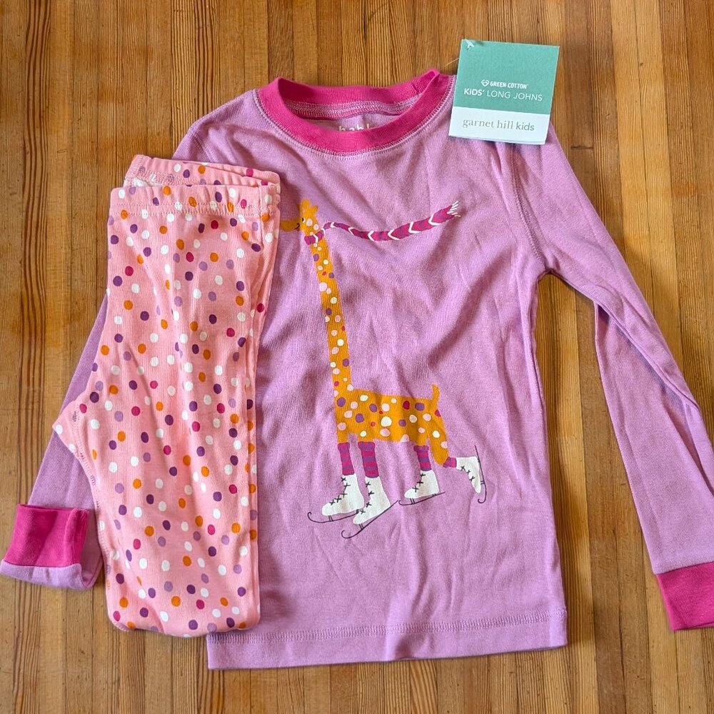 Garnet Hill Ice Skating Giraffe Pajamas